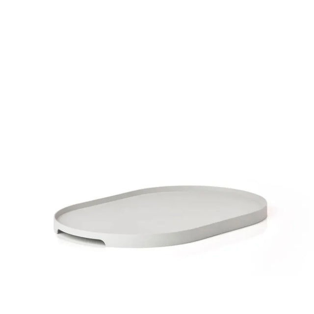 Bandeja Ovalada Gris Claro Singles 23 cm