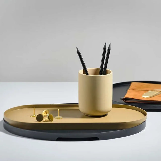 Bandeja Redonda Negra Singles 35 cm