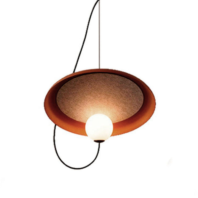 Lámpara Colgante de Aluminio Terracota y Base Metálica Medora