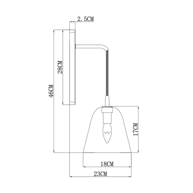Apliqué de Metal Dorado y Vidrio Transparente Campanilla