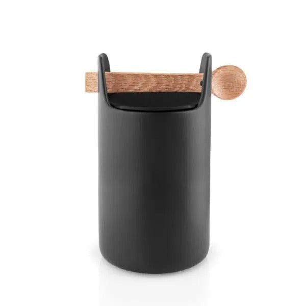 Contenedor con cuchara – H20 – Negro