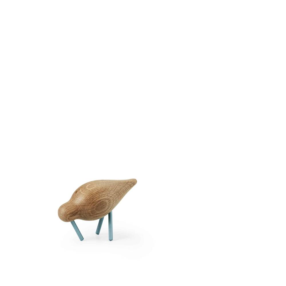 Figura Shorebird Pequeño Madera y Sea Blue