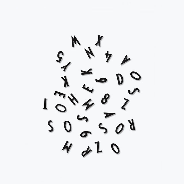 Set de Letras Pequeñas Negras
