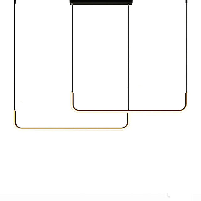 Lámpara Colgante Metálica Negra Hudson Doble