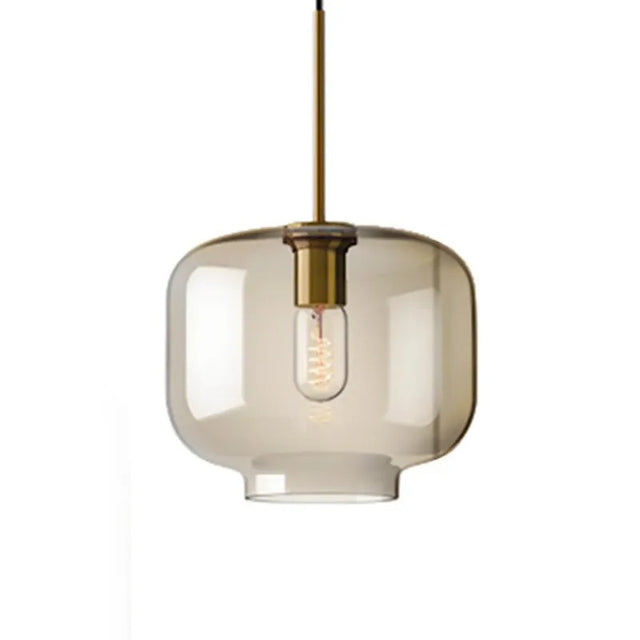 Lámpara colgante de Vidrio Color Champagne Soleil Wide