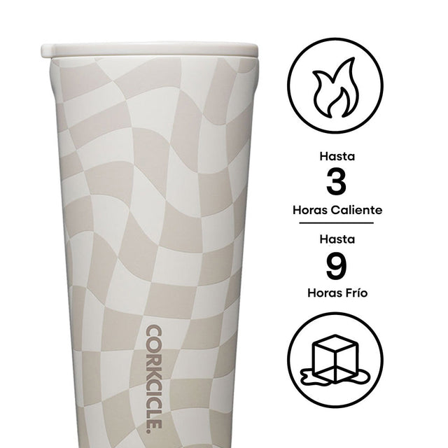 Vaso Térmico 475ml Wavy Checkerboard Neutrals