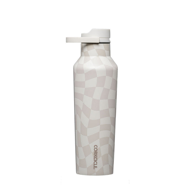 Botella Térmica Sport 600ml Wavy Checkerboard Neutrals