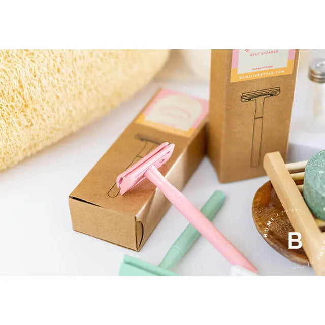 Rasuradora Reutlizable Con 10 Hojas de Repuesto