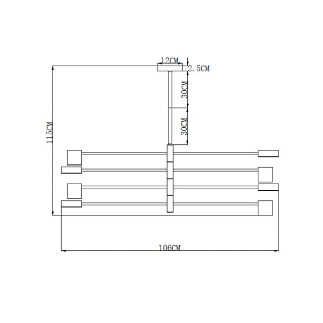 Lámpara Colgante de Metal Negro Superline