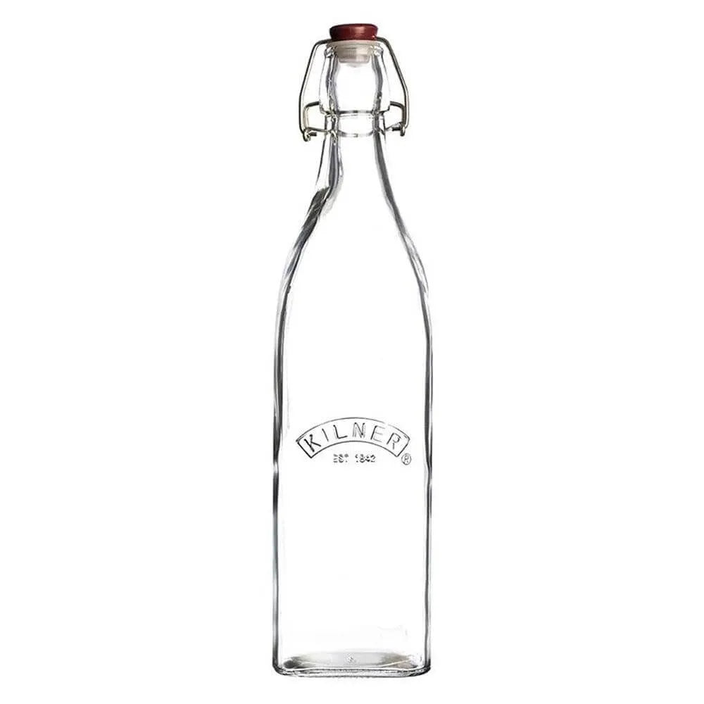 Botella Tapa Roja con Cierre Clip 1 Litro
