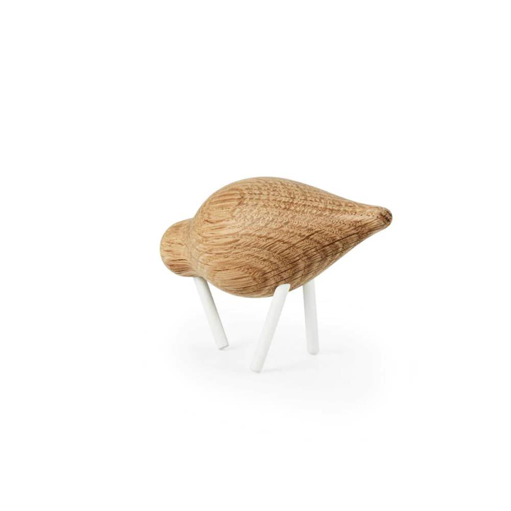 Figura Shorebird Pequeño Madera y Blanco