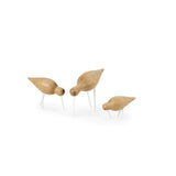 Figura Shorebird Pequeño Madera y Blanco