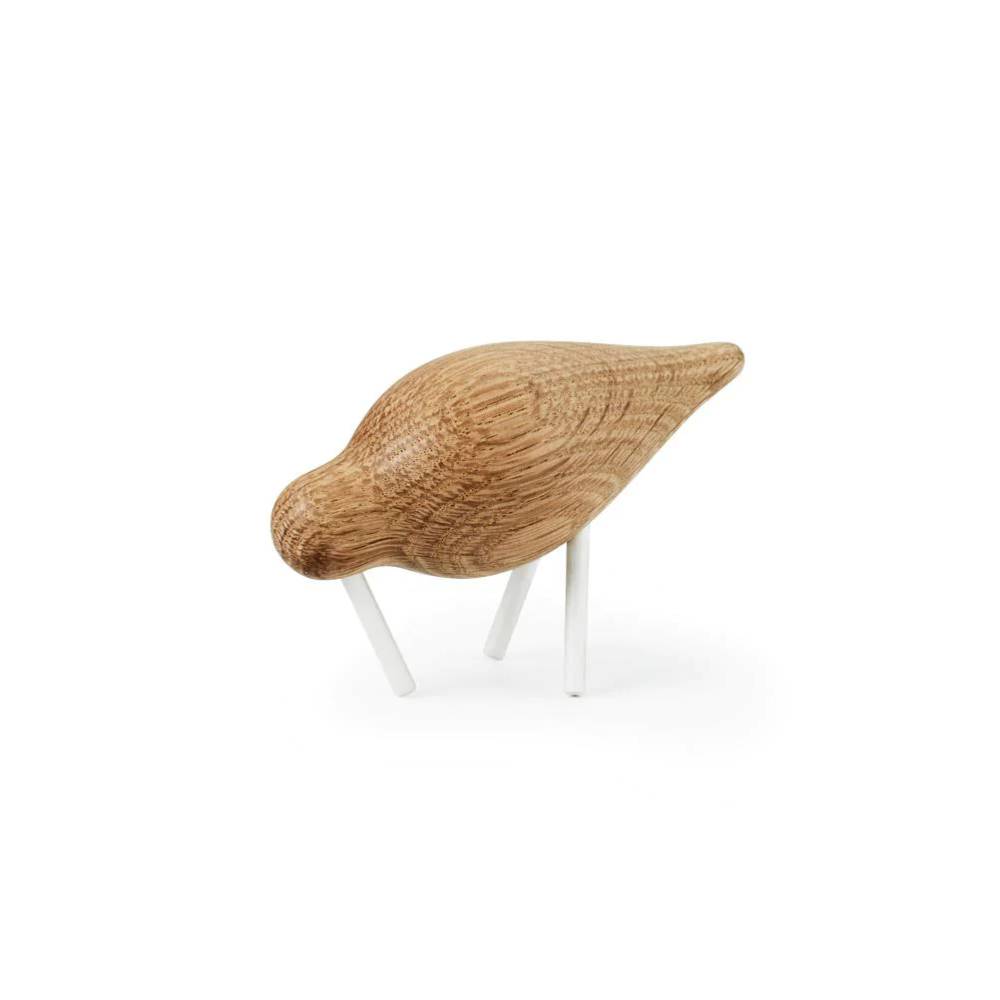 Figura Shorebird Pequeño Madera y Blanco