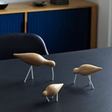 Figura Shorebird Pequeño Madera y Blanco