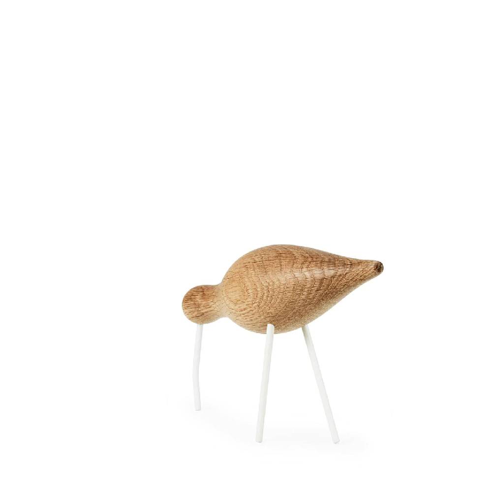 Figura Shorebird Grande Madera y Blanco