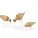 Figura Shorebird Grande Madera y Blanco