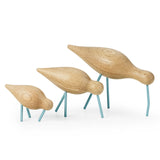 Figura Shorebird Pequeño Madera y Sea Blue