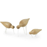 Figura Shorebird Pequeño Madera y Blanco