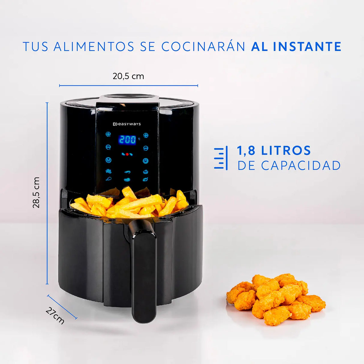 Freidora de Aire Air Fryer Fast 1.8 Litros