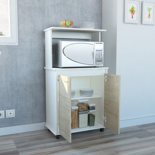 Mueble de Cocina Kitchen, Blanco y Rovere