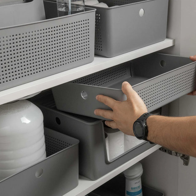 Canasto Organizador Flow Gris 8,2 Litros