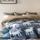 Manta Moose Chenille Gris Oscuro