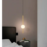Lámpara Colgante Dorada End Light 1 Esfera