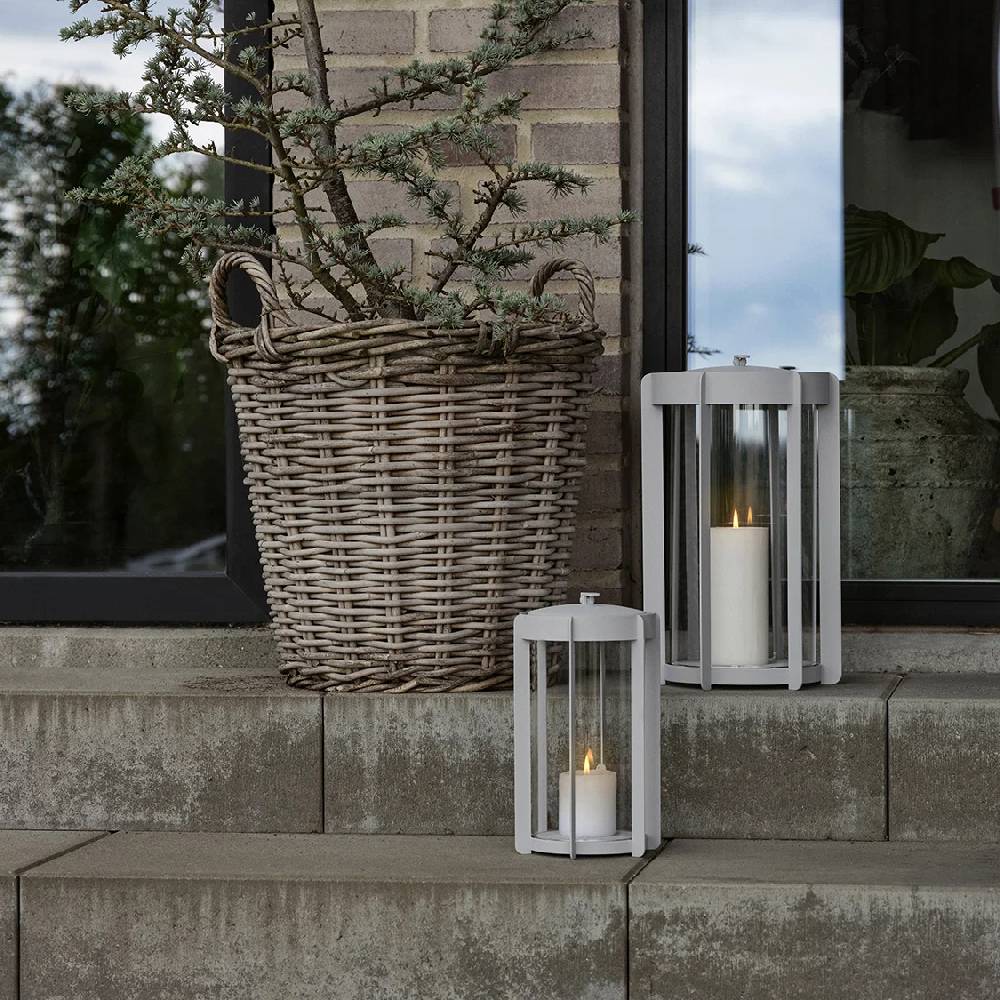 Farol Firefly Bajo Gris Claro