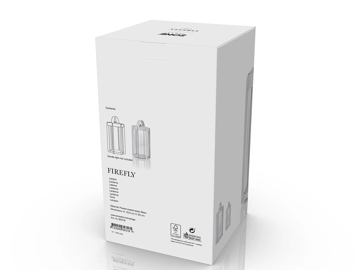 Farol Firefly Bajo Gris Claro