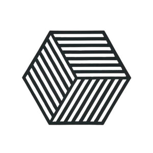 Salvamanteles Hexagonal Negro