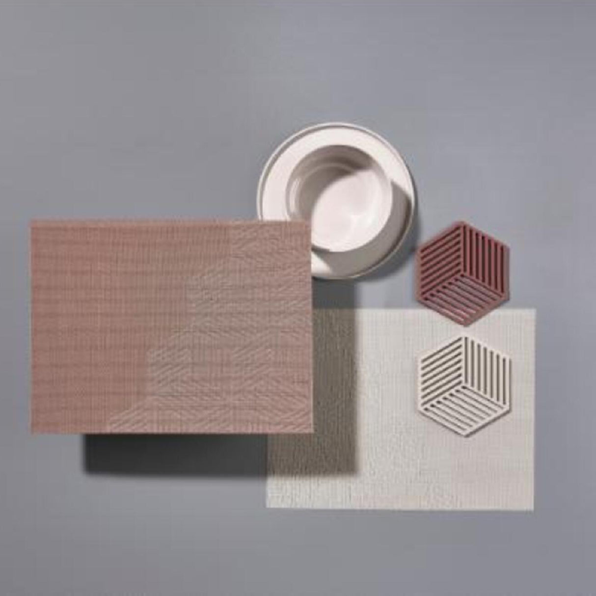 Salvamanteles Hexagonal Gris Claro