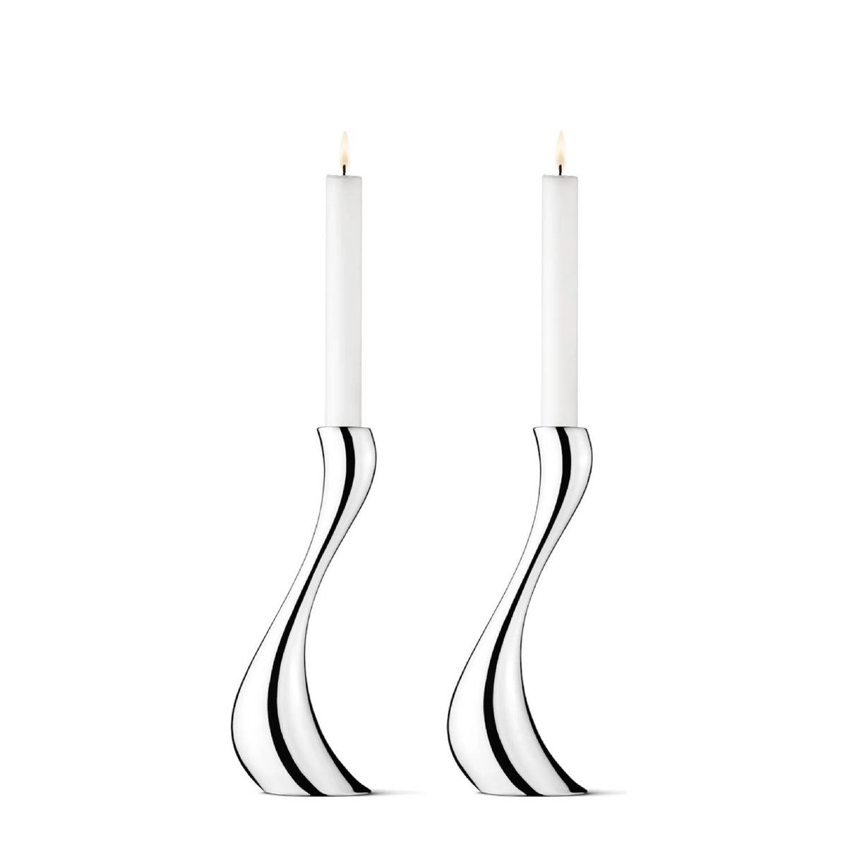 Set 2 Candelabros Medianos Cobra