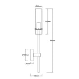 Apliqué de Aluminio Negro y Vidrio Smoke Merlo