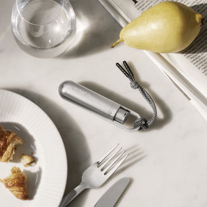 Mini Dispensador Plateado de Alcohol Gel