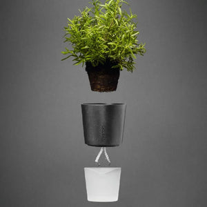 Macetero Autoriego Gris Oscuro
