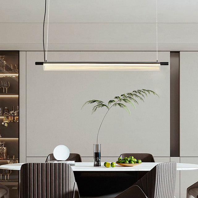 Lámpara de Aluminio Negro y Vidrio Rawson