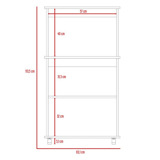 Mueble de Cocina Kitchen, Blanco y Rovere
