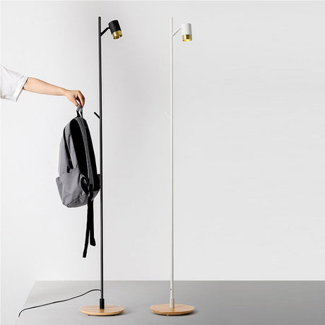 Lámpara de Pie Metálica Blanca con Detalles Dorados Symphony