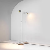 Lámpara de Pie Metálica Blanca con Detalles Dorados Symphony