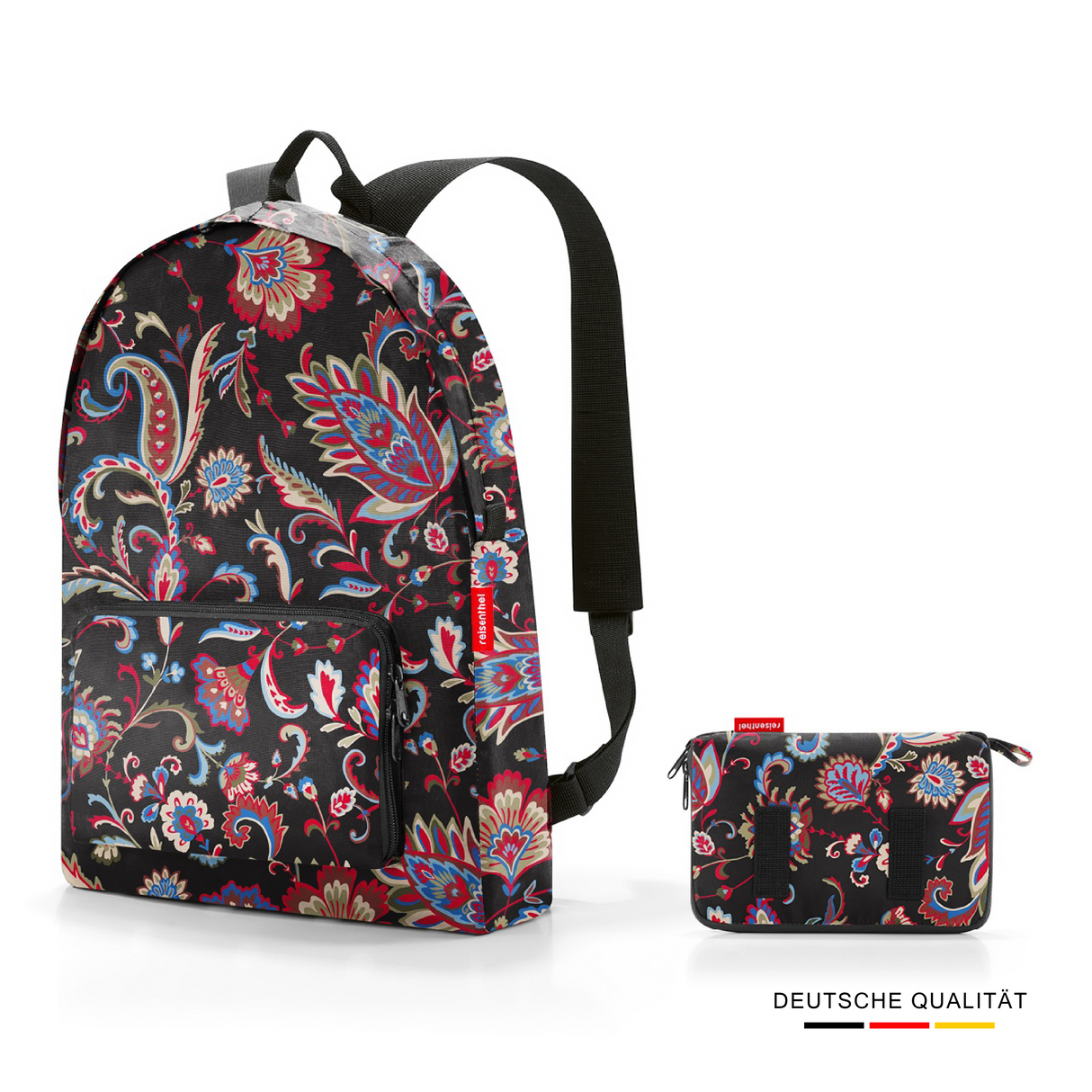 Mochila plegable - paisley black