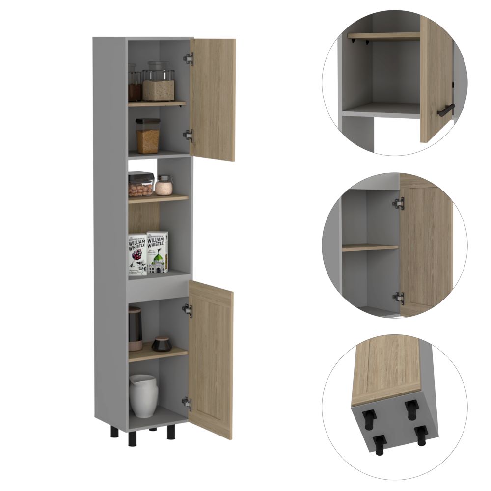 Alacena Kitchen Hasselt Gris y Rovere