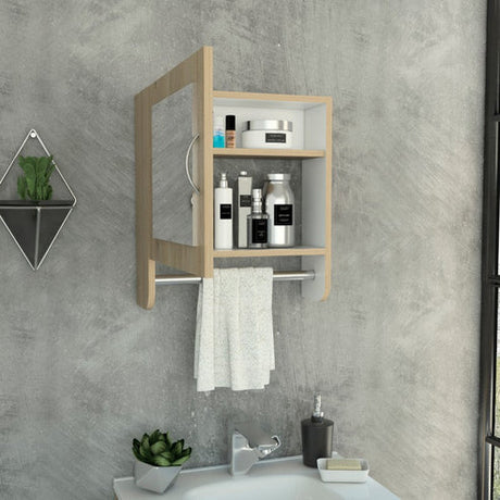 Botiquín Bath Rovere y Blanco con Puerta Espejo
