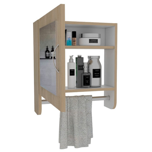 Botiquín Bath Rovere y Blanco con Puerta Espejo