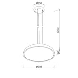 Lámpara Colgante de Aluminio Led Blanca Cannes