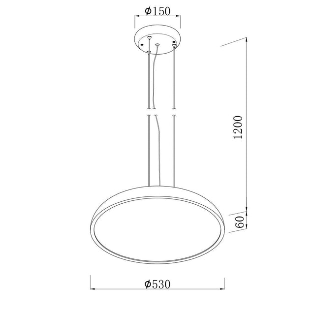 Lámpara Colgante de Aluminio Led Negra Cannes