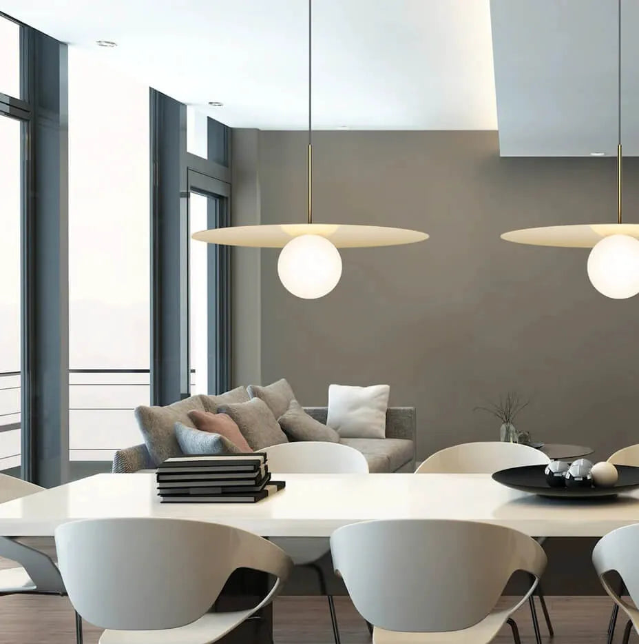 Lámpara Colgante de Vidrio Aluminio Dorado Mirage