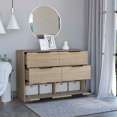 Cómoda Kaia Rovere y Blanco Marqueza con 4 Cajones