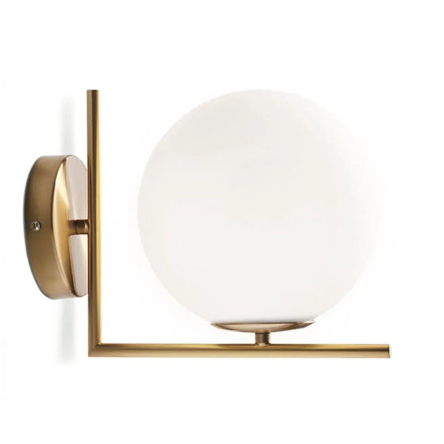 Apliqué de Metal Dorado y Vidrio Ópal Equilibre