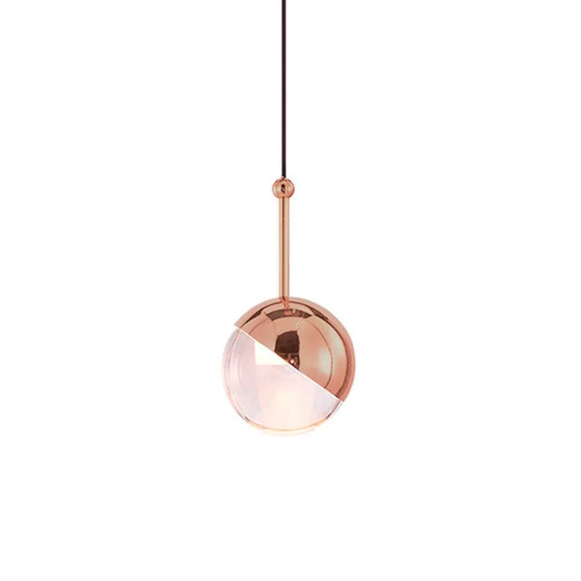 Lámpara Colgante de Aluminio Cobre y Vidrio Mini