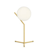 Lámpara de Mesa de Metal Dorado y Vidrio ópal Equilibre Alta